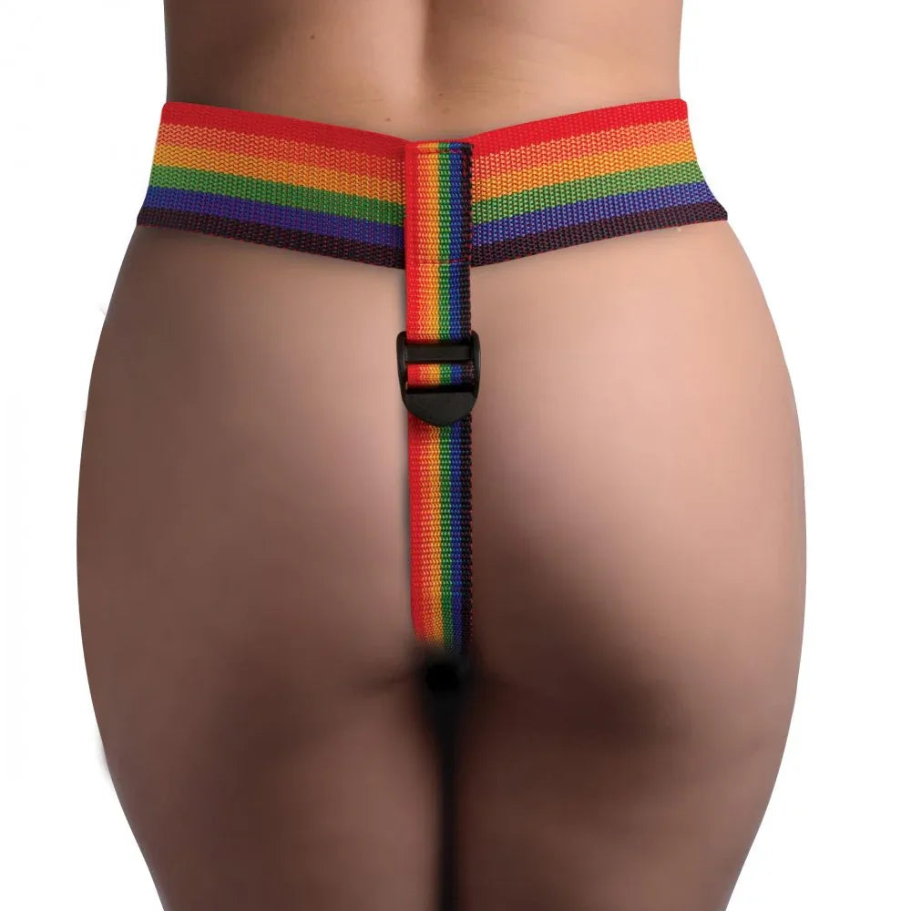 Rainbow Strap On Harness with Silicone O-Rings - Puppy's Aesthetics