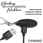 Charmed 10X Vibrating Silicone Teardrop Necklace