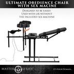 Ultimate Obedience Chair with Detachable Sex Machine