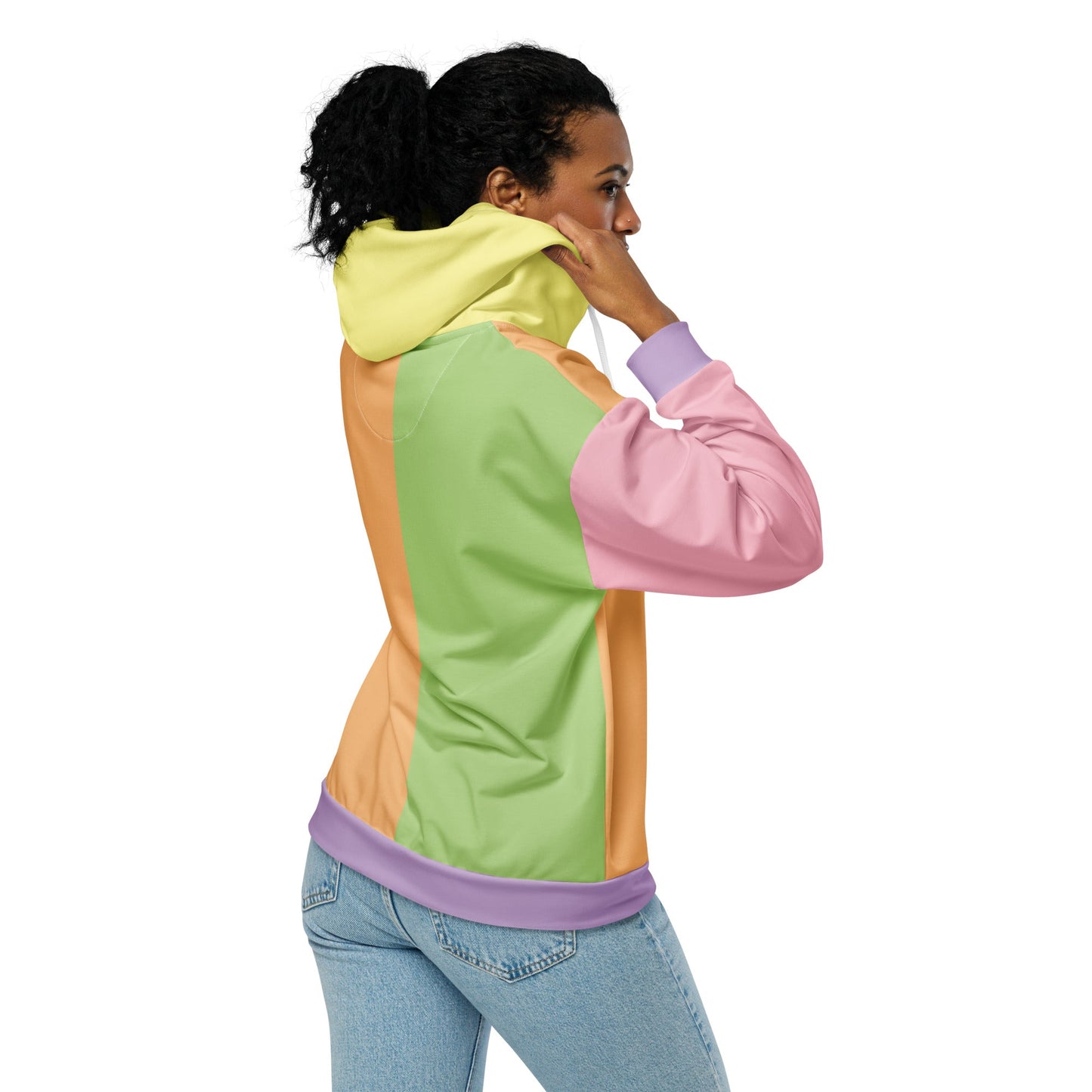 Pastel Candy Colorblock Unisex zip hoodie 2XS - 6XL