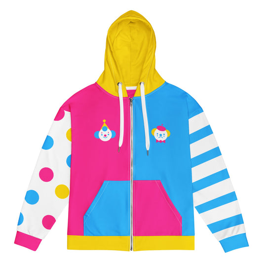 Pan Pride Clown vs Mime Unisex Zip Hoodie