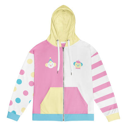 Pastel Clown vs Mime Candy Colors Unisex Zip Hoodie