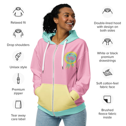 Doing My Best Cute Pastel Unisex zip hoodie 2XS - 6XL