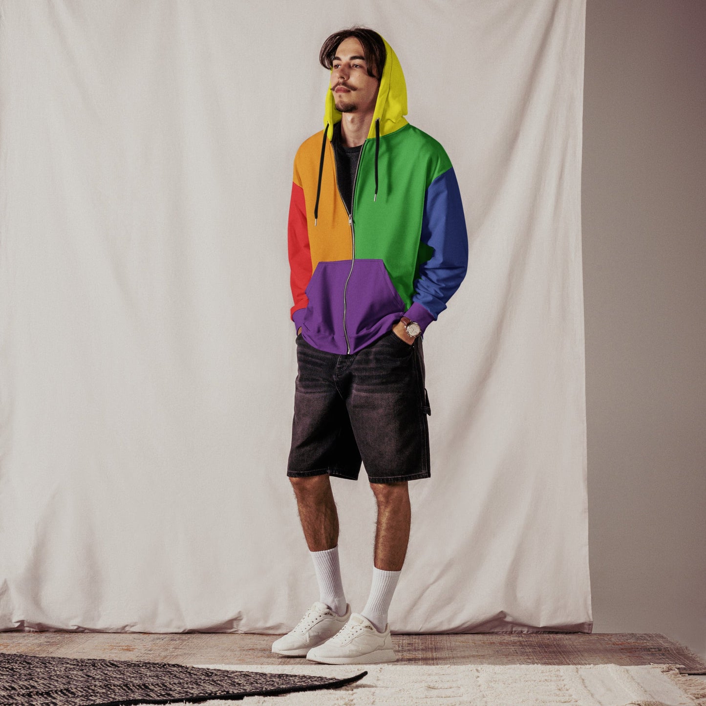 Old School Cool Colorblock Unisex zip hoodie Sizes 2XS - 6XL