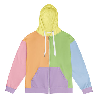 Pastel Candy Colorblock Unisex zip hoodie 2XS - 6XL