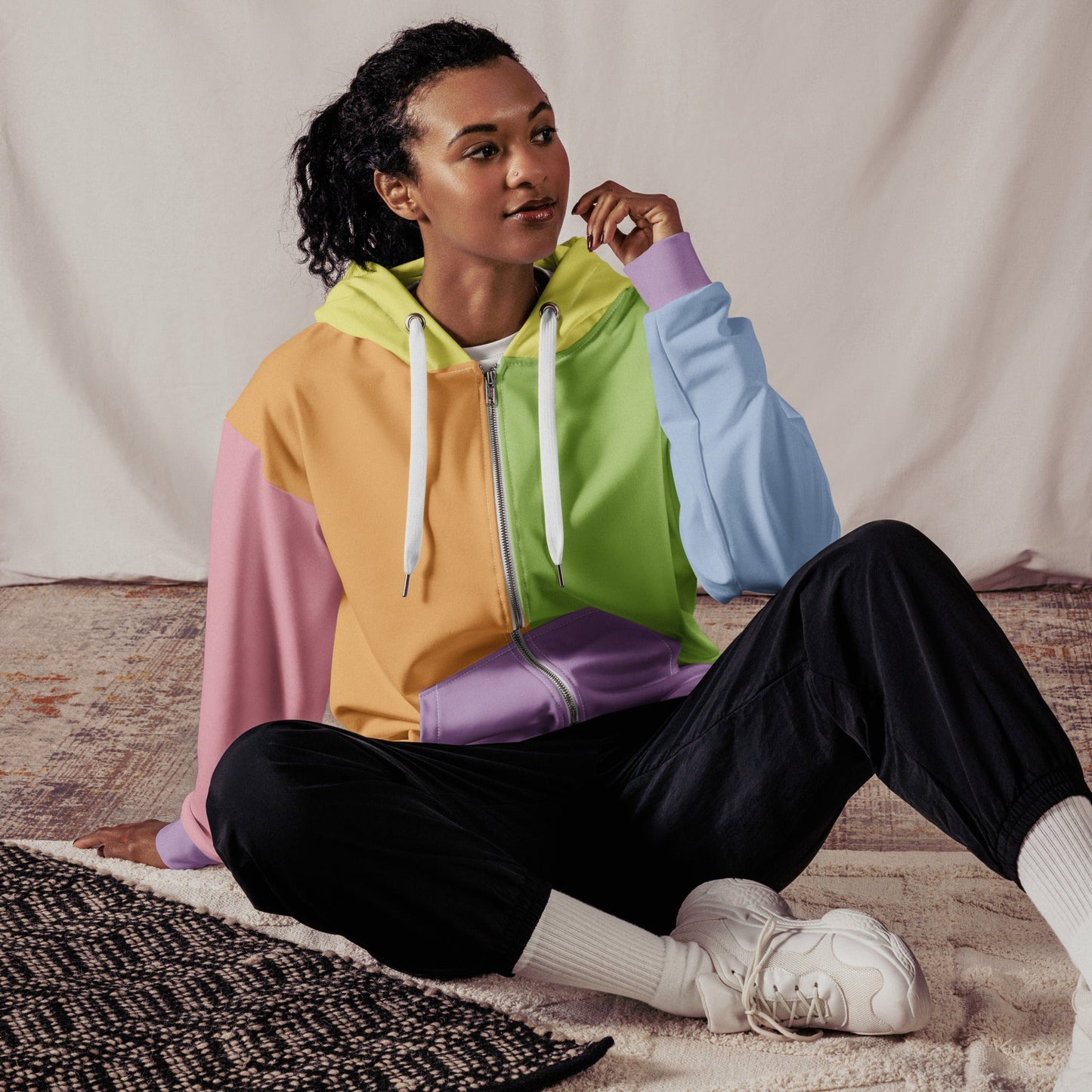 Pastel Candy Colorblock Unisex zip hoodie 2XS - 6XL