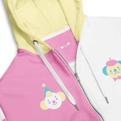Pastel Clown vs Mime Candy Colors Unisex Zip Hoodie