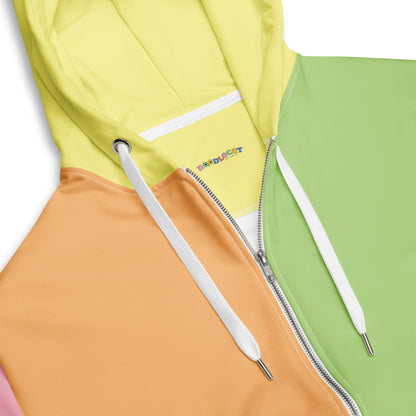 Pastel Candy Colorblock Unisex zip hoodie 2XS - 6XL
