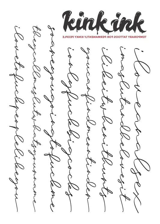 Secret Slut Writing Sheet - Puppy's Aesthetics