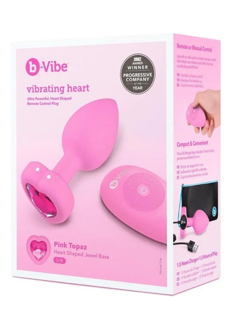 B-Vibe Vibrating Remote Control Heart Plug - Puppy's Aesthetics