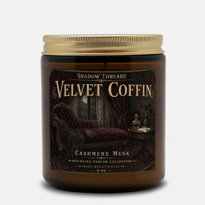 Velvet Coffin Candle 9oz