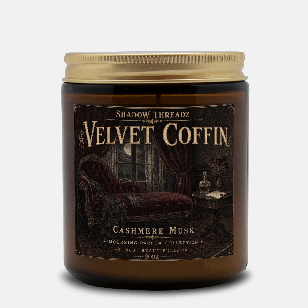 Velvet Coffin Candle 9oz