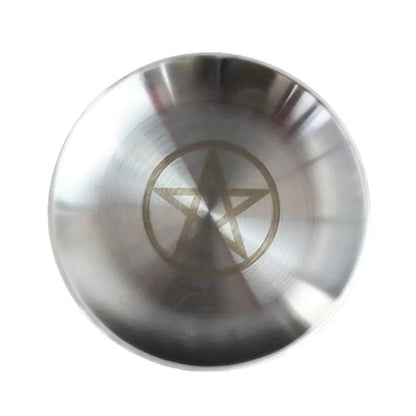 Silver Pentagram Altar Incense Holder Dish Pentagram