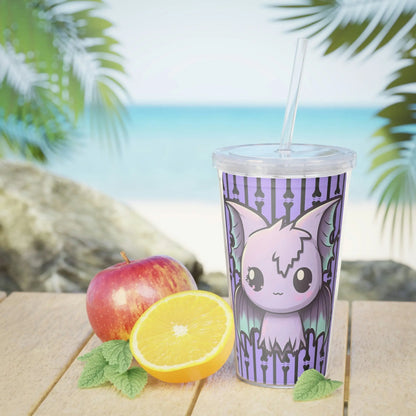 Pastel Goth Bat Purple Tumbler