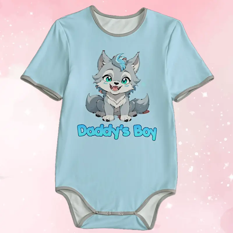 'Daddy's Boy' Little Wolf Adult Unisex Onesie - Image #1