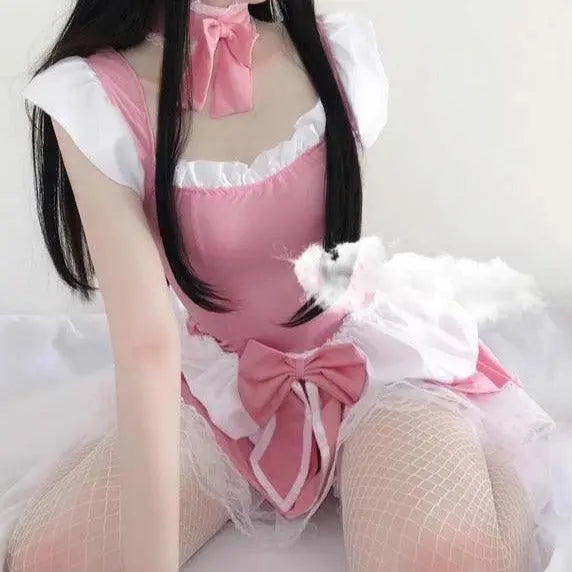 Sexy Pink Maid Costume Lingerie