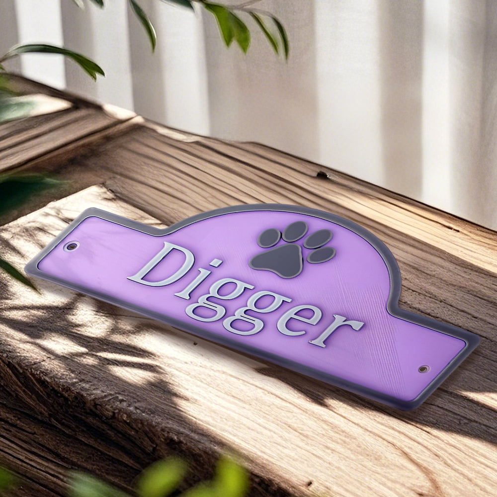 Personalized 3D PetPlay Door Sign - Puppy's Aesthetics