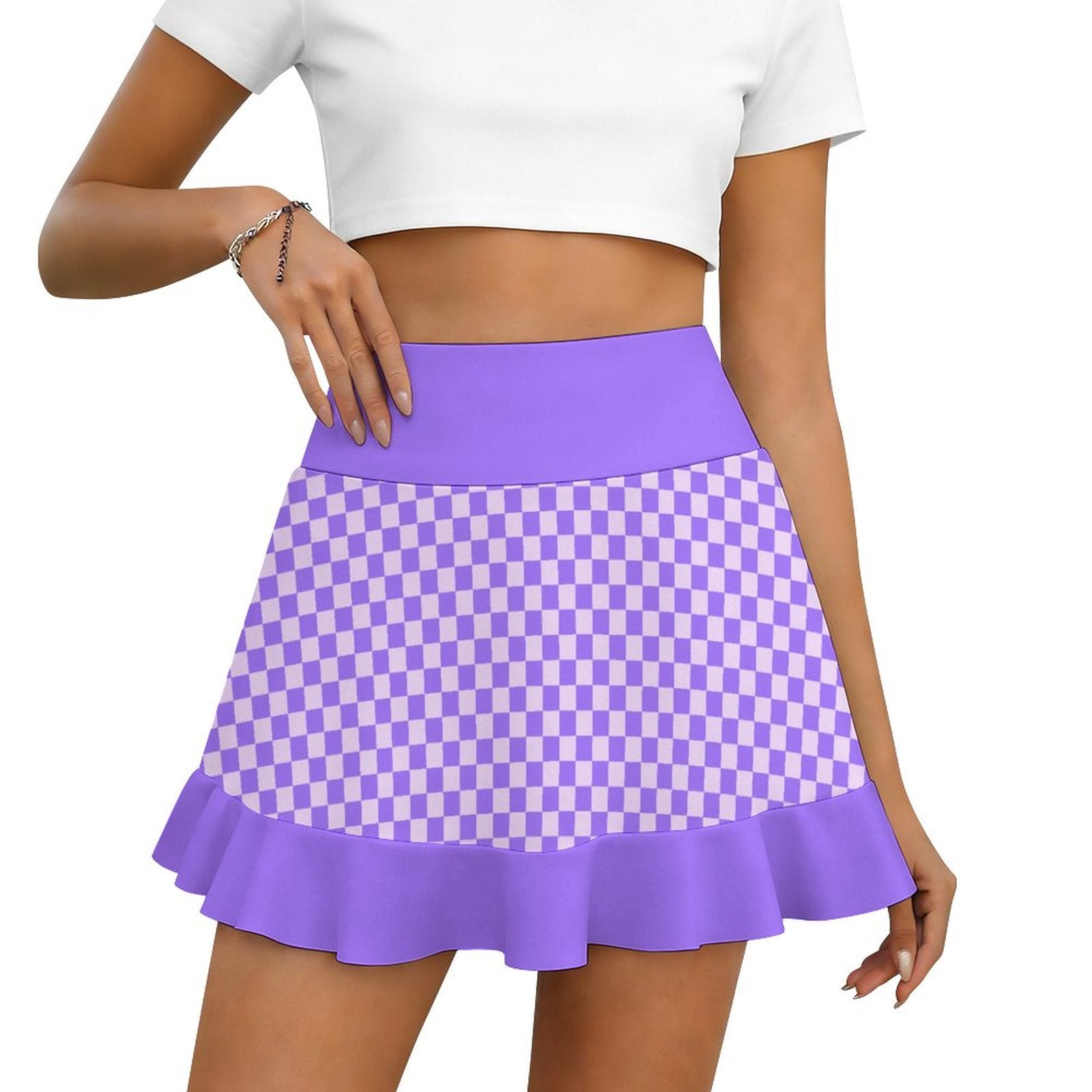 Cute Lavender Ruffle Play Skort