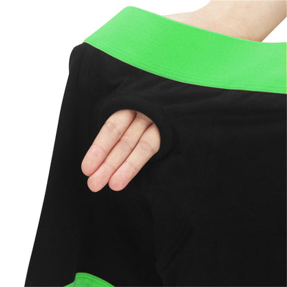 Get Lucky Strap-on Black/green Boxers - Xs/s