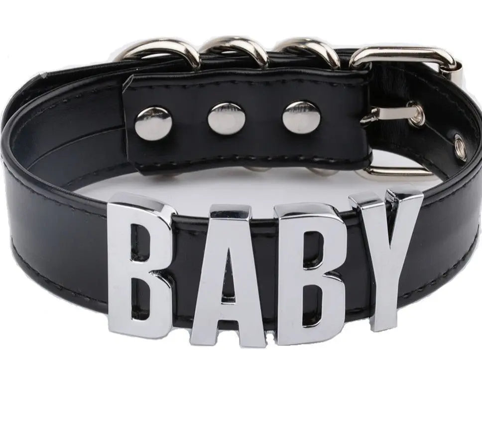 Kawaii 'Baby' Leather Collar