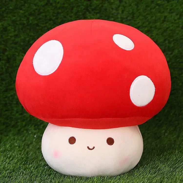 Kawaii Red Mushroom Plushie Red