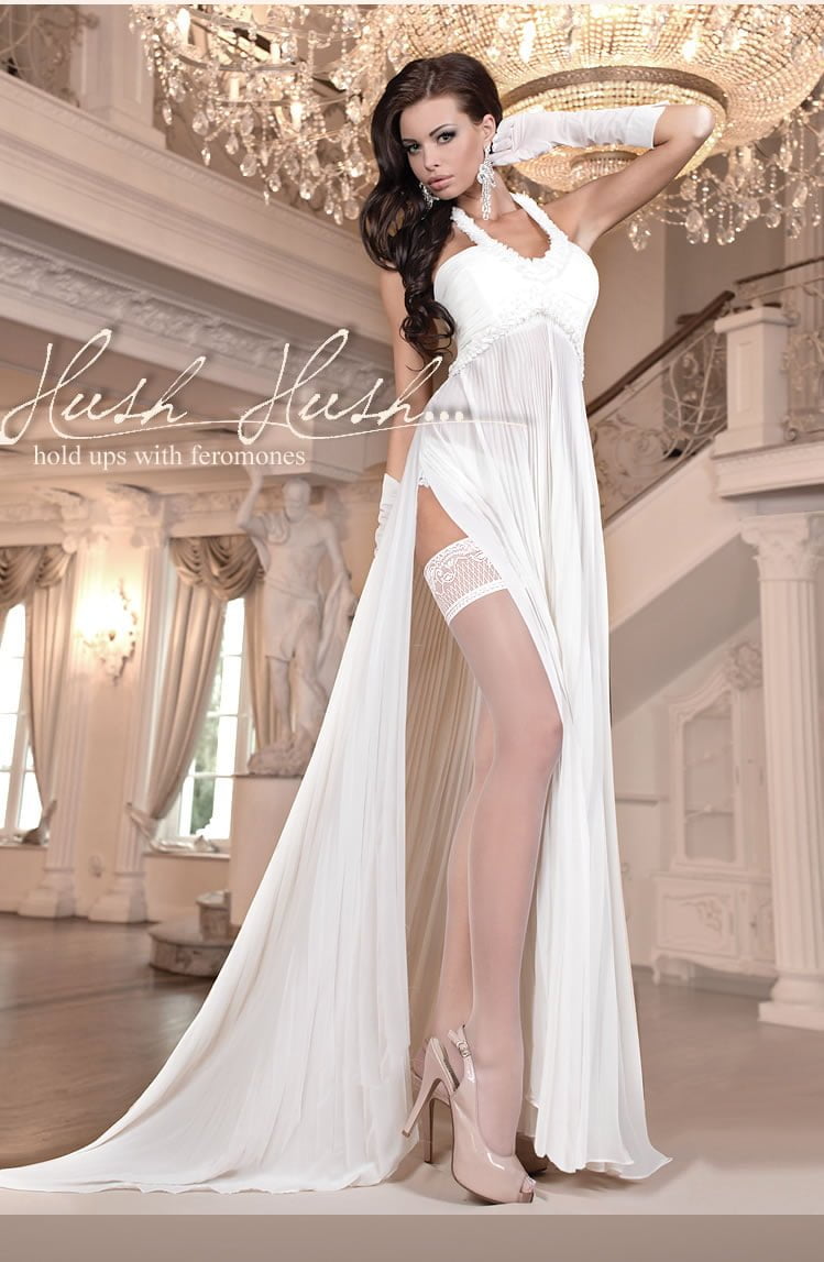 Hold Up Sheer Stockings with Pheromones (Avorio)