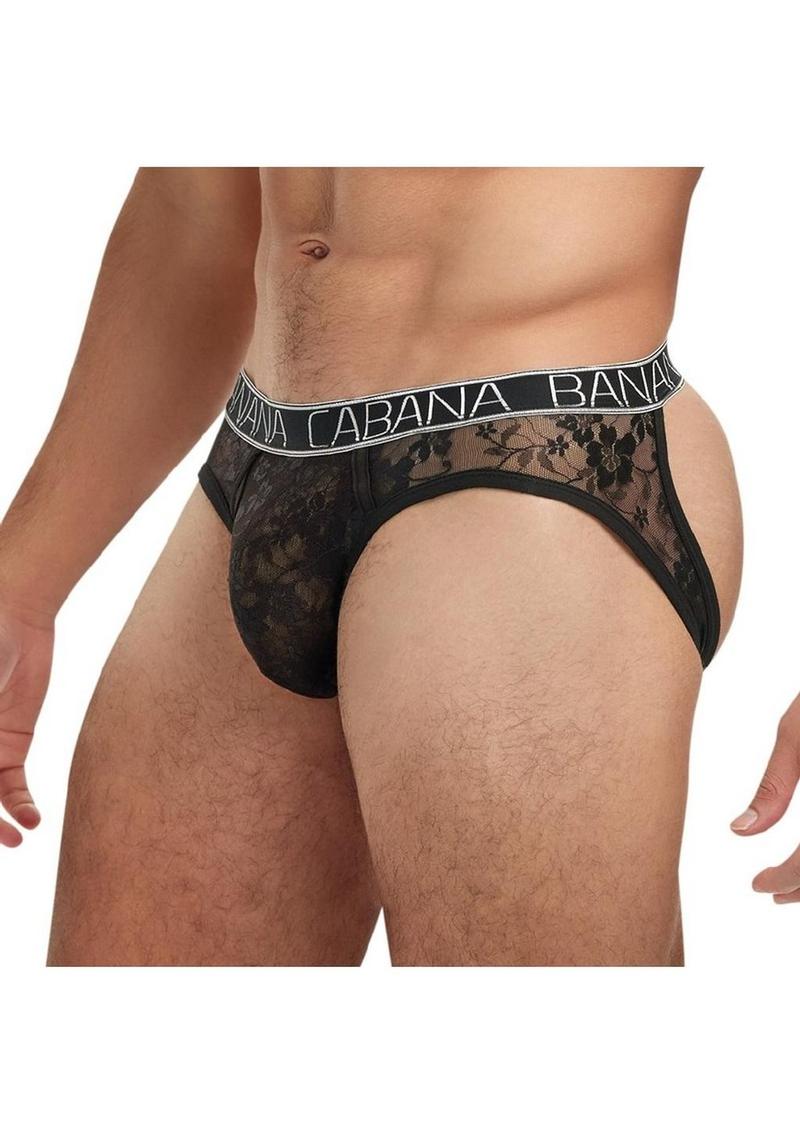 Lace Nights Open Back Sheer Men's Brief Lingerie