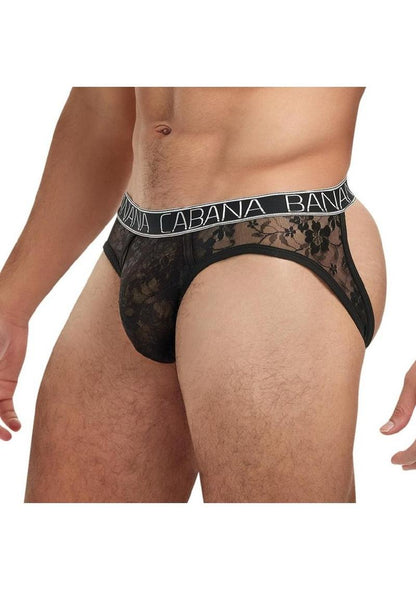 Lace Nights Open Back Sheer Men's Brief Lingerie