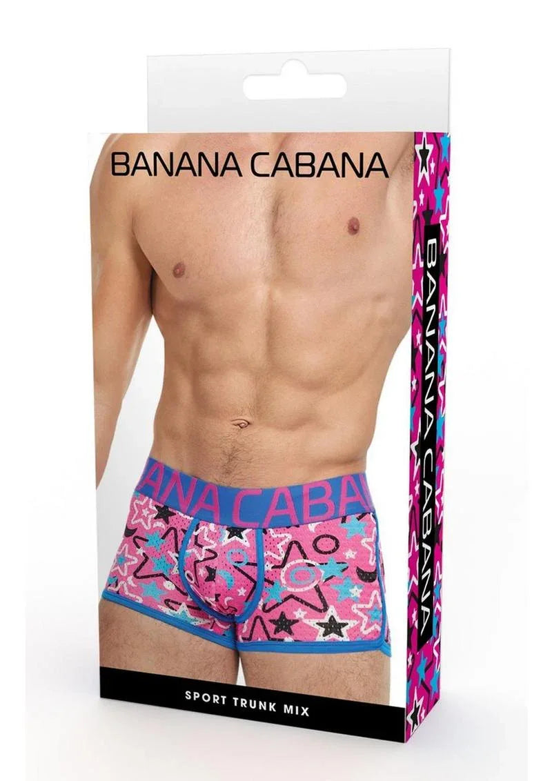 Banana Cabana Sport Vibrant Stretch Trunks - Puppy's Aesthetics