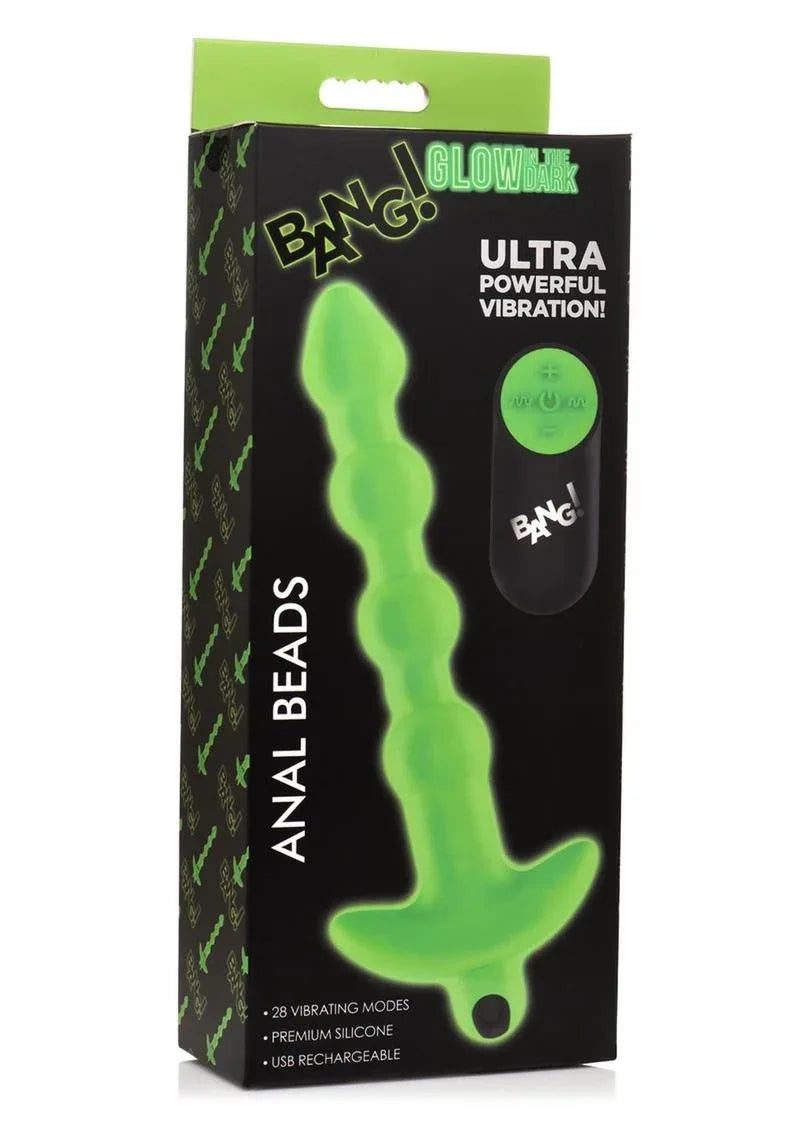 Glow In The Dark Rechargeable Anal Beads - Puppy's Aesthetics