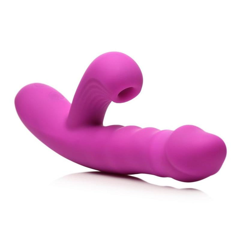 Bang! Thrusting & Sucking Silicone Rabbit Vibrator
