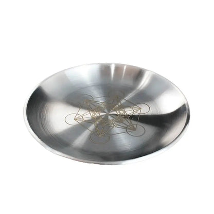 Silver Pentagram Altar Incense Holder Dish