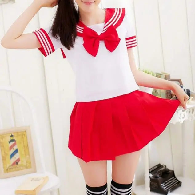 Kawaii School Girl Uniform Red