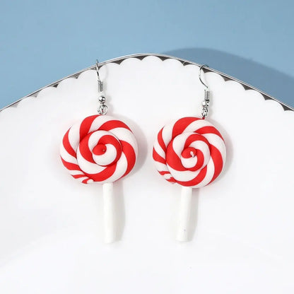 Rainbow Lollipop Drop Earrings silver L