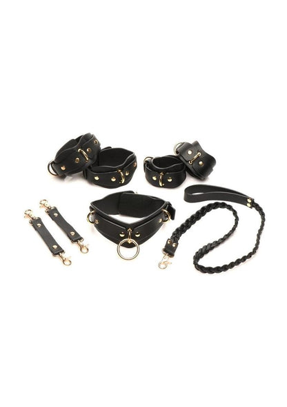 Bedroom Bliss Lover’s Restraints Set with Collar, Cuffs, and Connectors