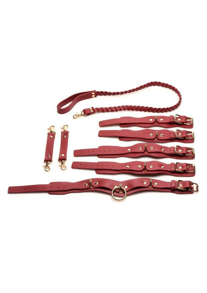 Bedroom Bliss Lover’s Restraints Set with Collar, Cuffs, and Connectors