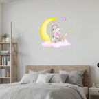 Lil Moon Bunny PVC Wall Sticker - Puppy's Aesthetics