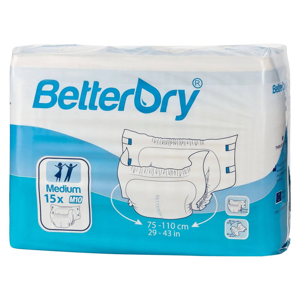BetterDry Overnight Adult Diapers Plastic Backing