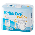 Pack of BetterDry Pull-On diapers on a white background