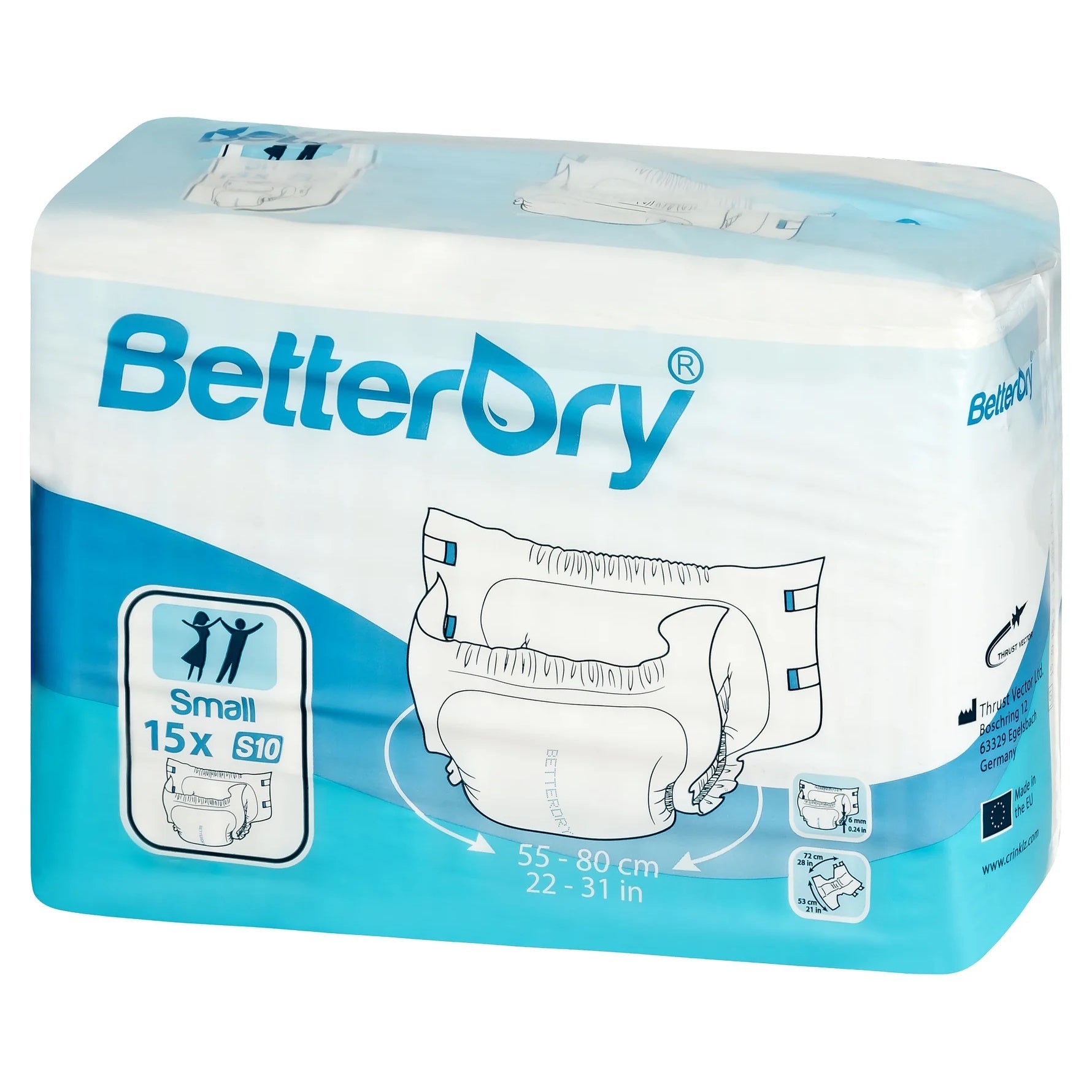 BetterDry Overnight Adult Diapers Plastic Backing