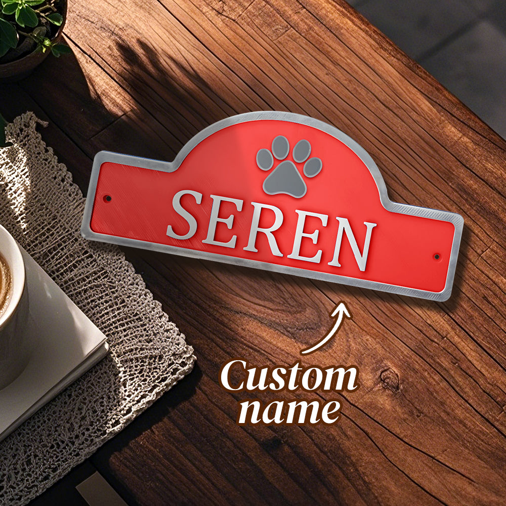 Personalized 3D PetPlay Door Sign - Puppy's Aesthetics