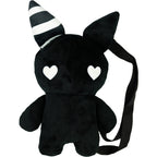 Rabbit Plush Backpack – Black (14”)