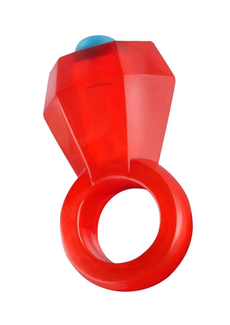 Rock Candy Vibrating Bling Pop Ring With Soft Feel And Body Safe