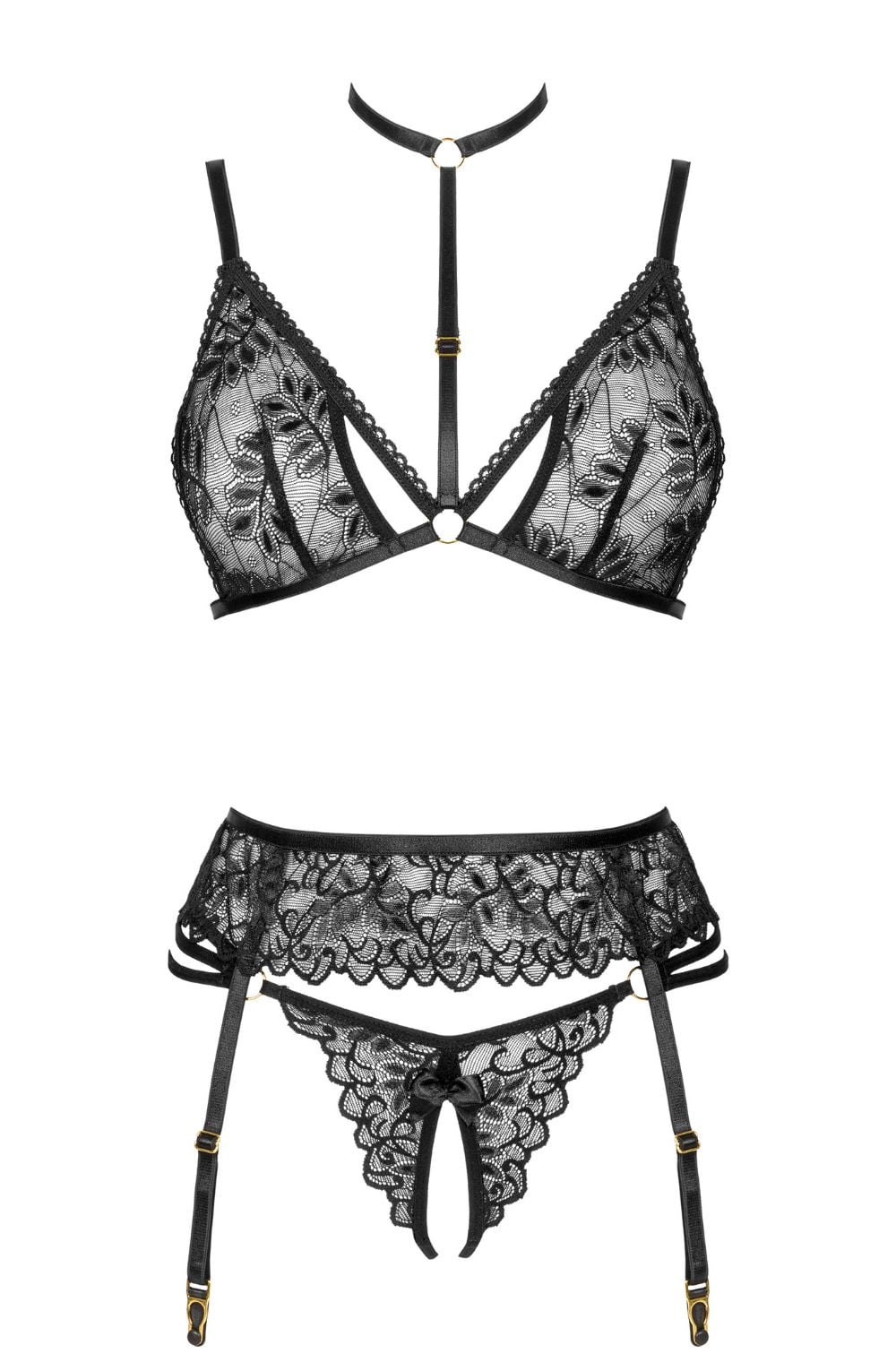 Noemi Lace Lingerie Set (Black)