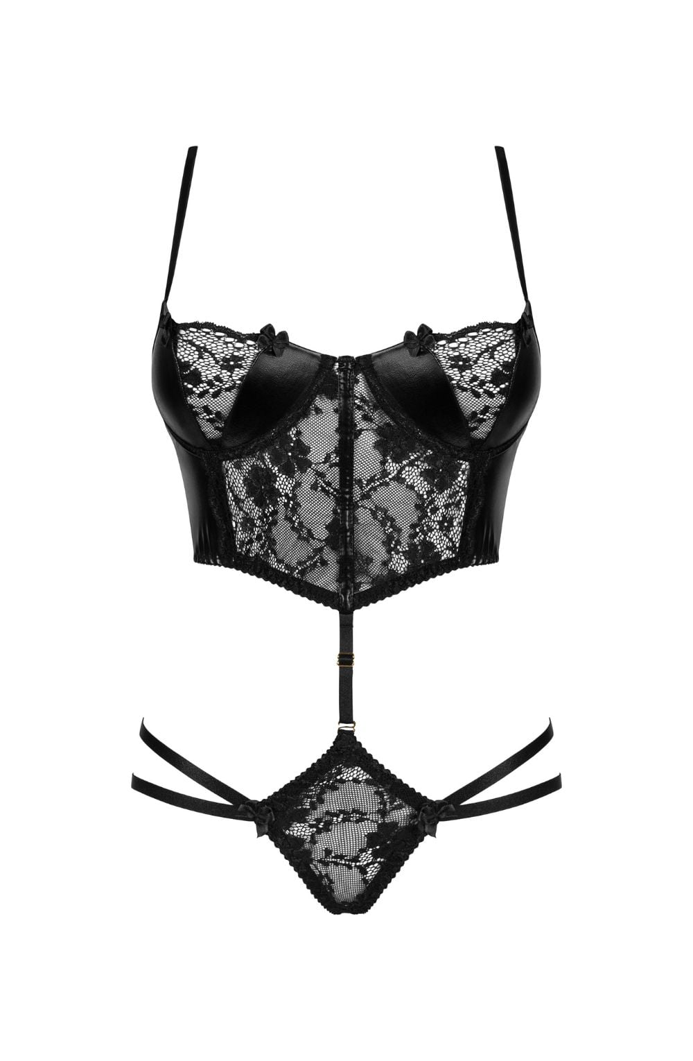 Nirvina Lace and Latex Lingerie Set