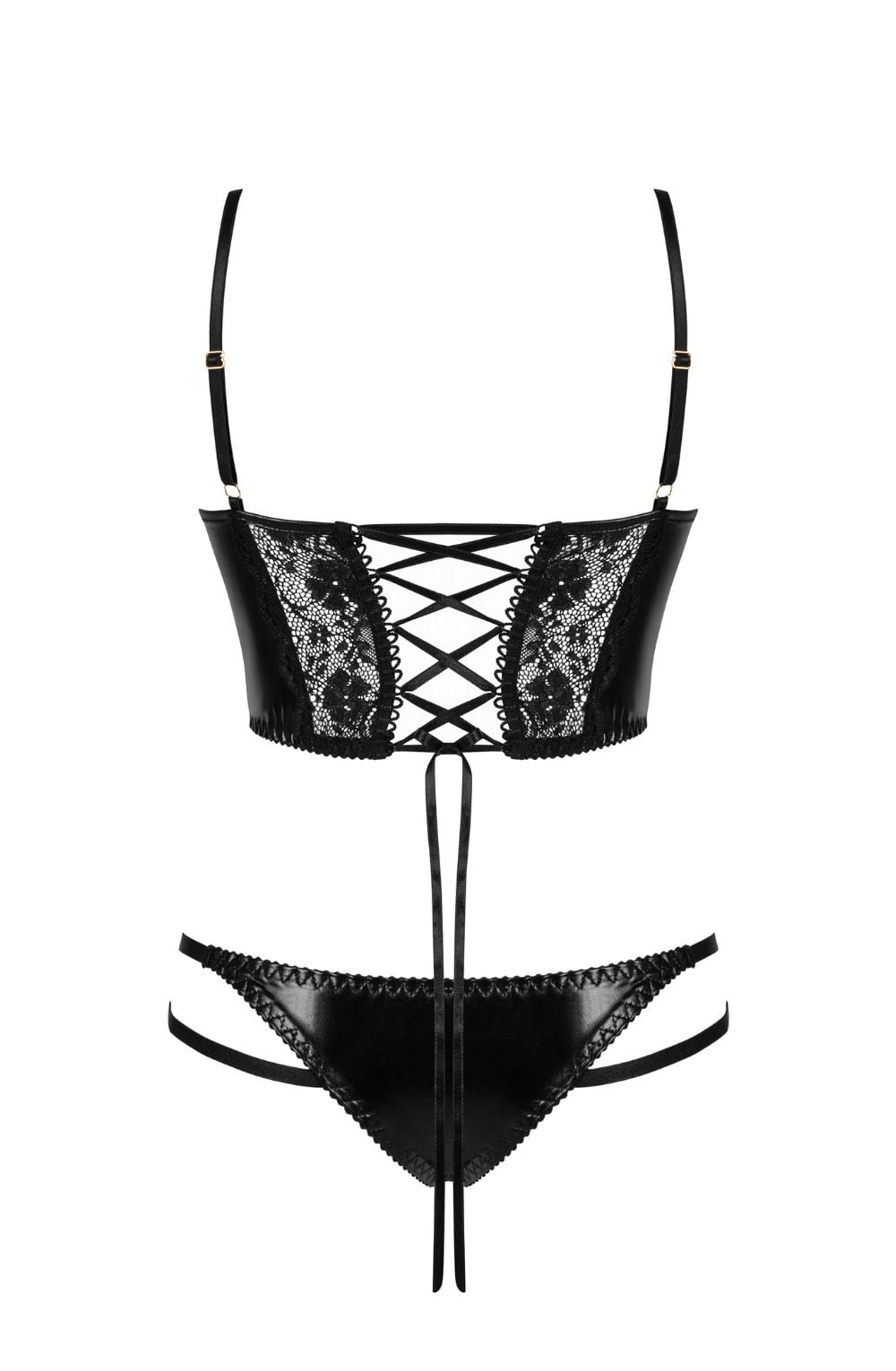Nirvina Lace and Latex Lingerie Set