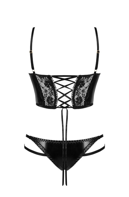 Nirvina Lace and Latex Lingerie Set