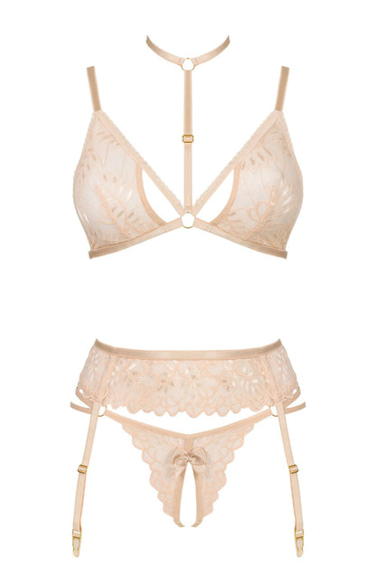 Noemi Lace Lingerie Set (Nude)