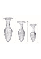 Booty Sparks Pink Glitter Gem Anal Plug Set