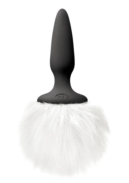 Bunny Tails White Silicone Butt Plug - Puppy's Aesthetics